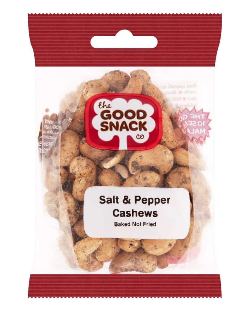Salt and Pepper Cashews Healthy Snacks The Good Snack Company